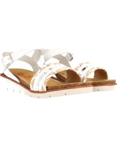Sandalias de Mujer MARILA SANDALIA PARA MUJER CON CUNA MEDIA COMBINADA EN RAFIA Y PIEL BLANCO