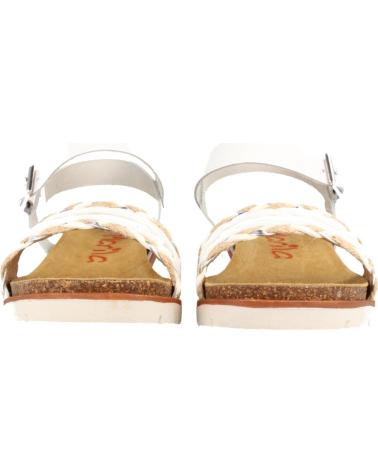 Sandalias de Mujer MARILA SANDALIA PARA MUJER CON CUNA MEDIA COMBINADA EN RAFIA Y PIEL BLANCO