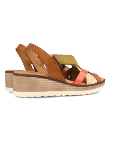Sandalias de Mujer MARILA SANDALIA PARA MUJER CON CUNA MEDIA EN PIEL CELESTE MULTIAVEL AVELLANA