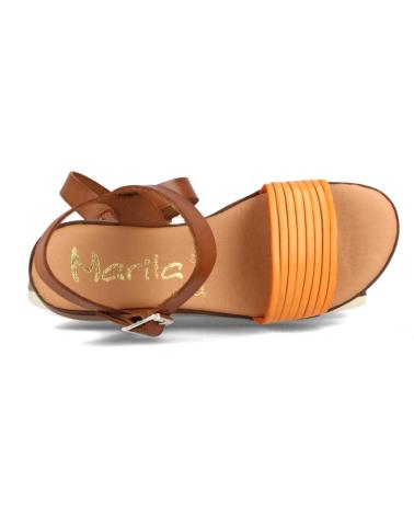 Sandalias de Mujer MARILA SANDALIA PARA MUJER CON CUNA EN PIEL BERNARDINA NARANJA