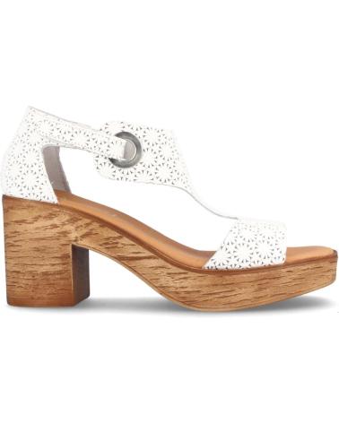 Sandalias de Mujer MARILA SANDALIAS PARA MUJER CON TACON Y PLATAFORMA EN PIEL JESSENIA BLANCO