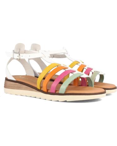 Sandalen für Damen MARILA SANDALIAS PARA MUJER CON CUNA BAJA ESTILO CANGREJERA EN PIEL BLANCO