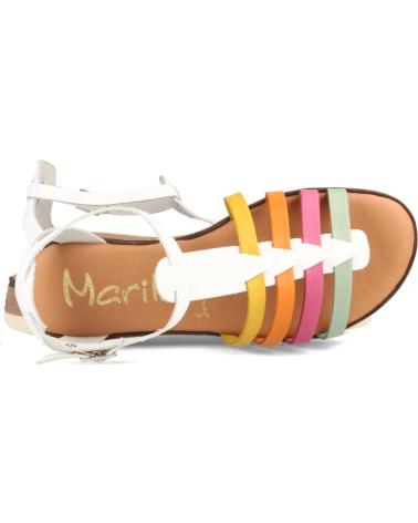 Sandalen für Damen MARILA SANDALIAS PARA MUJER CON CUNA BAJA ESTILO CANGREJERA EN PIEL BLANCO