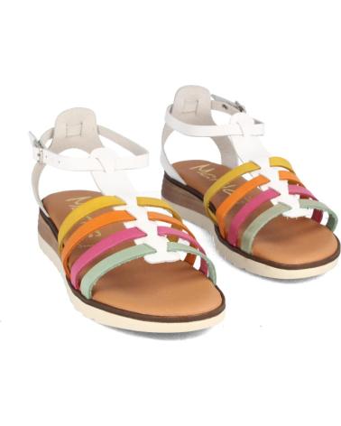Sandalen für Damen MARILA SANDALIAS PARA MUJER CON CUNA BAJA ESTILO CANGREJERA EN PIEL BLANCO