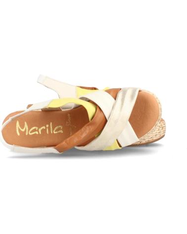 Sandalen für Damen MARILA SANDALIAS PARA MUJER CON PLATAFORMA EN PIEL COVADONGA MULTIN BLANCO