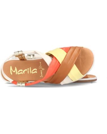 Sandalen für Damen MARILA SANDALIAS PARA MUJER PLANAS EN PIEL CORA MULTI CUERO