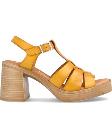 Sandalias de Mujer MARILA SANDALIA PARA MUJER DE PIEL TACON ALTO GABAT PANAMA AMARILLO