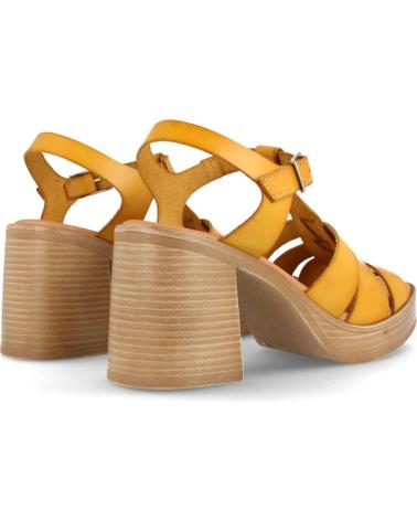 Sandalias de Mujer MARILA SANDALIA PARA MUJER DE PIEL TACON ALTO GABAT PANAMA AMARILLO