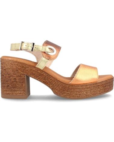Woman Sandals MARILA SANDALIA DE PIEL PARA MUJER CON TACON ALTO BANGUI COMBI NARA NARANJA