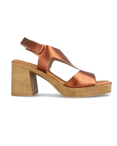 Sandalias de Mujer MARILA SANDALIA PARA MUJER DE PIEL CON TACON ALTO BABANE TERRACOTA NARANJA