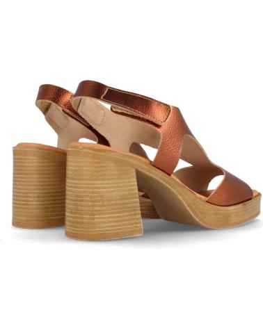 Sandali per Donna MARILA SANDALIA PARA MUJER DE PIEL CON TACON ALTO BABANE TERRACOTA NARANJA