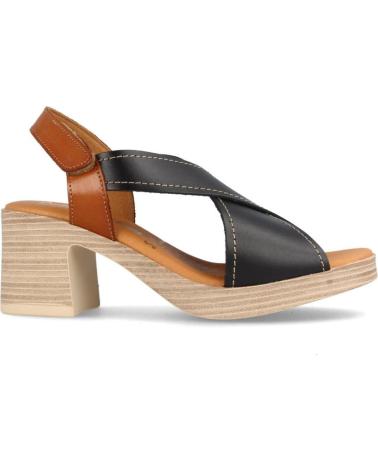 Woman Sandals MARILA SANDALIA DE PIEL PARA MUJER CON TACON ALTO BISSAN Y AV NEGRO