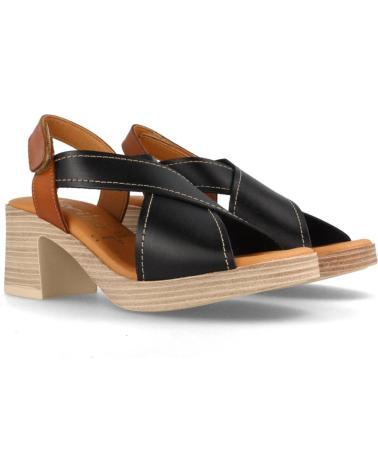 Woman Sandals MARILA SANDALIA DE PIEL PARA MUJER CON TACON ALTO BISSAN Y AV NEGRO