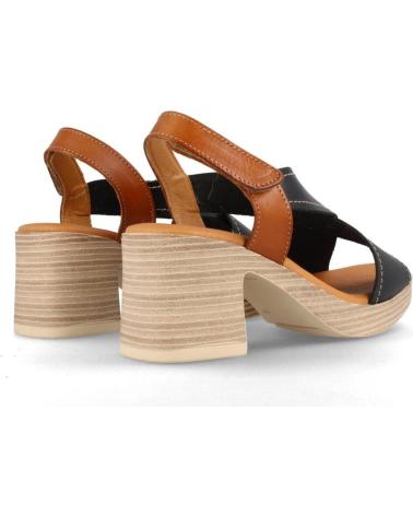 Woman Sandals MARILA SANDALIA DE PIEL PARA MUJER CON TACON ALTO BISSAN Y AV NEGRO