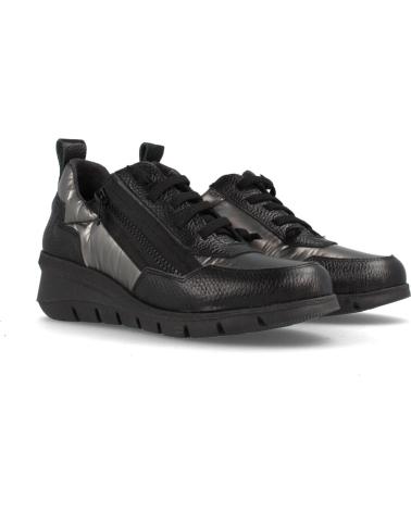 Deportivas de Mujer MARILA SNEAKER DE PIEL PARA MUJER CON PLANTILLA ACOLCHADA Y EXTRAIB NEGRO
