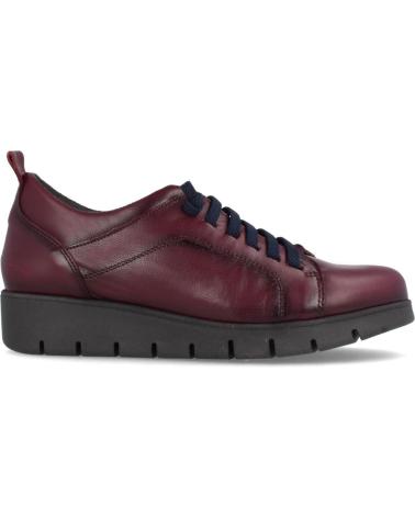 Zapatos de Mujer MARILA DEPORTIVA ELEGANTE DE PIEL PARA MUJER CON PLANTILLA ACOLCHAD BURDEOS