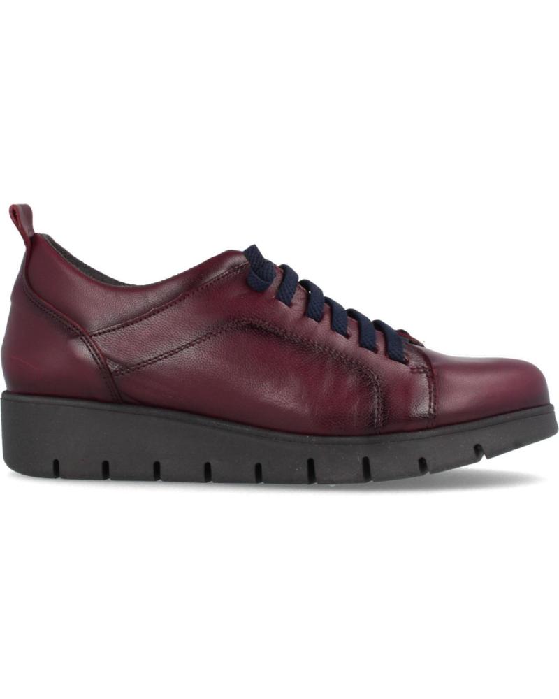 Zapatos de Mujer MARILA DEPORTIVA ELEGANTE DE PIEL PARA MUJER CON PLANTILLA ACOLCHAD BURDEOS