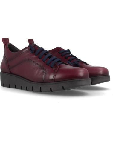 Zapatos de Mujer MARILA DEPORTIVA ELEGANTE DE PIEL PARA MUJER CON PLANTILLA ACOLCHAD BURDEOS