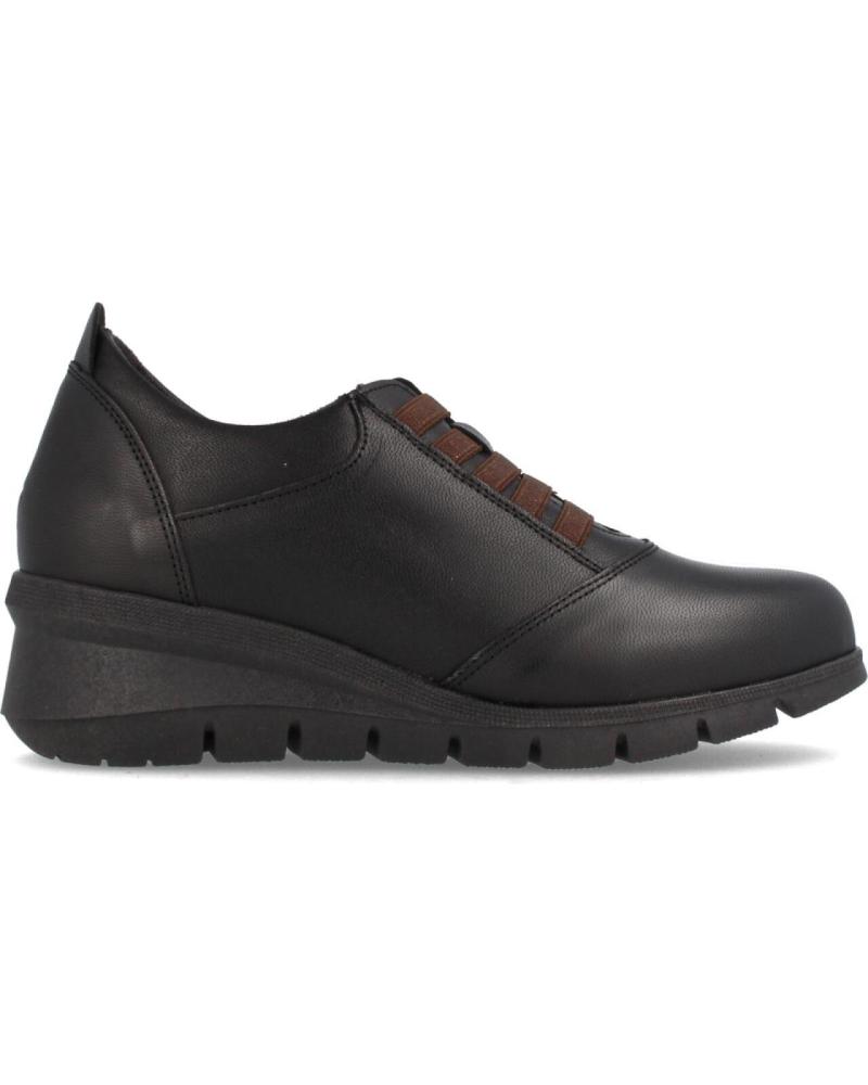 Zapatos de Mujer MARILA DEPORTIVA ELEGANTE DE PIEL PARA MUJER CON PLANTILLA ACOLCHAD NEGRO