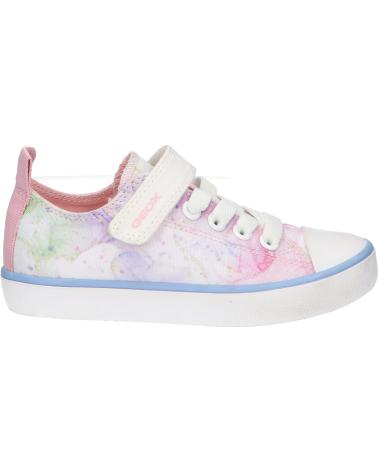 girl Trainers GEOX  J454NA 000AN J GISLI C0406 WHITE-PINK C0406