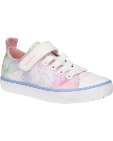 girl Trainers GEOX  J454NA 000AN J GISLI C0406 WHITE-PINK C0406