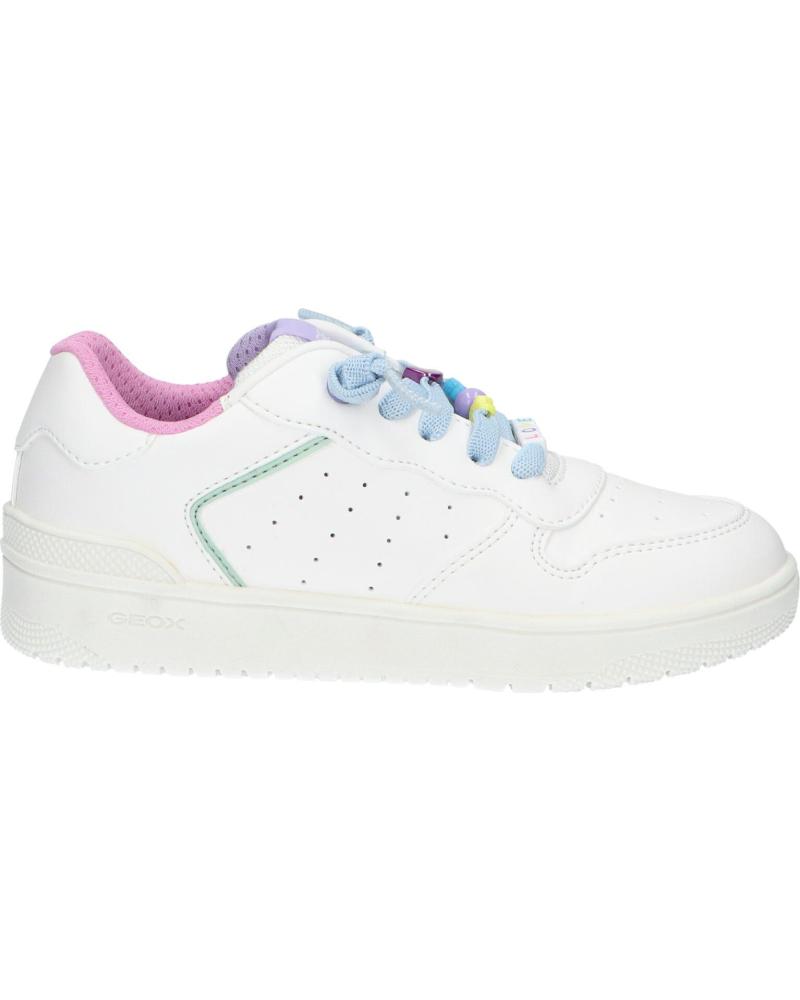 Sneaker für Mädchen GEOX J45HXD 0003W J WASHIBA C0653 WHITE-MULTICOLOR C0653