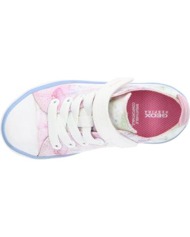 girl Trainers GEOX  J454NA 000AN J GISLI C0406 WHITE-PINK C0406