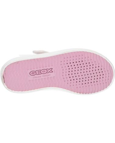 girl Trainers GEOX  J454NA 000AN J GISLI C0406 WHITE-PINK C0406