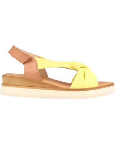 Sandalias de Mujer MARILA SANDALIA PARA MUJER CON CUNA BAJA IMELDA Y CUERO AMARILLO
