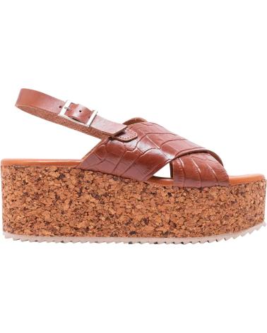 Sandalias de Mujer MARILA SANDALIA EN PIEL COCO PARA MUJER CON CUNA CORCHO TAMEA AVELL AVELLANA