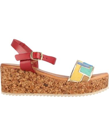 Sandalen für Damen MARILA SANDALIAS CUNA MEDIA ESTILO CON DISENO TETRIS EN COLOR ROJO