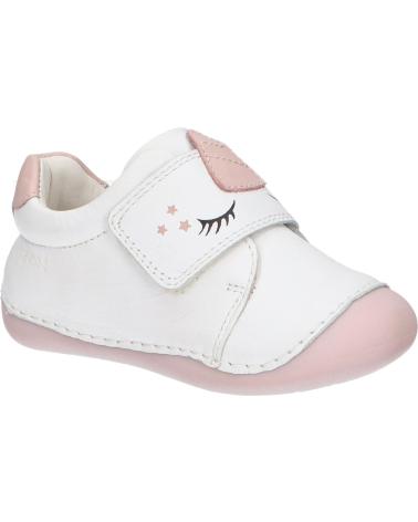girl Trainers GEOX B3540B 00085 B TUTIM C1Z8W WHITE-LT ROSE