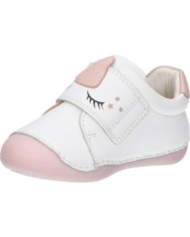 girl Trainers GEOX B3540B 00085 B TUTIM C1Z8W WHITE-LT ROSE