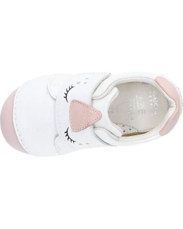 girl Trainers GEOX B3540B 00085 B TUTIM C1Z8W WHITE-LT ROSE