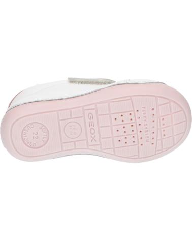 girl Trainers GEOX B3540B 00085 B TUTIM C1Z8W WHITE-LT ROSE