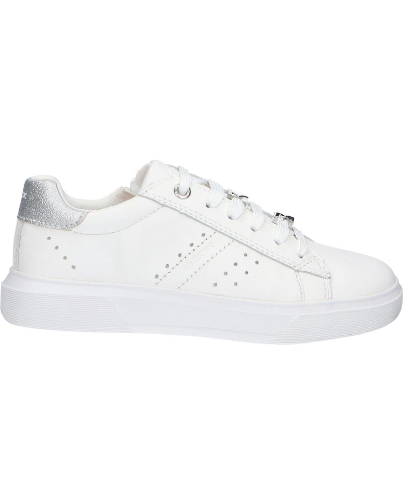 girl Trainers GEOX J45GCB 085BC J NETTUNO C0007 WHITE-SILVER C0007
