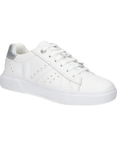 girl Trainers GEOX J45GCB 085BC J NETTUNO C0007 WHITE-SILVER C0007