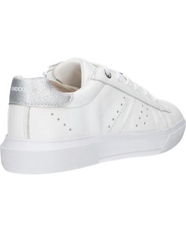 girl Trainers GEOX J45GCB 085BC J NETTUNO C0007 WHITE-SILVER C0007