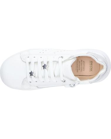 girl Trainers GEOX J45GCB 085BC J NETTUNO C0007 WHITE-SILVER C0007