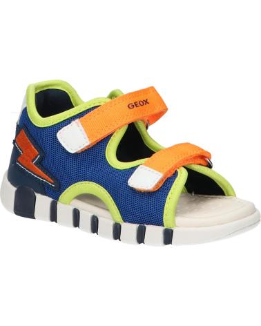 boy Sandals GEOX B455PA 01454 B SANDAL IUPIDOO C0685 ROYAL-ORANGE C0685