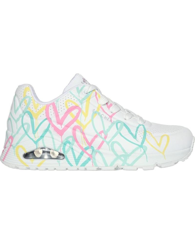 SKECHERS ZAPATILLAS NINA MODELO 177982S COLOR BLANCO WMLT