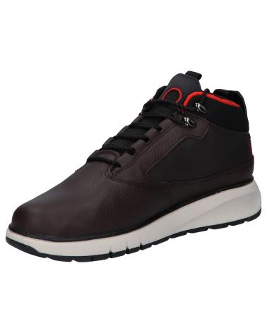 Man Mid boots GEOX U04APA 046FE C0196 COFFEE-BLACK