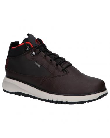 Man Mid boots GEOX U04APA 046FE C0196 COFFEE-BLACK