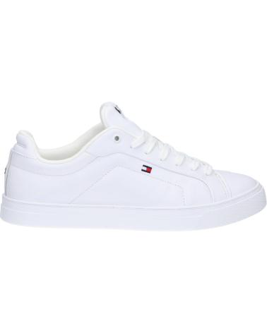 Man Trainers TOMMY HILFIGER FM0FM05317 ICON COURT LTH FLAG ESS YBS WHITE