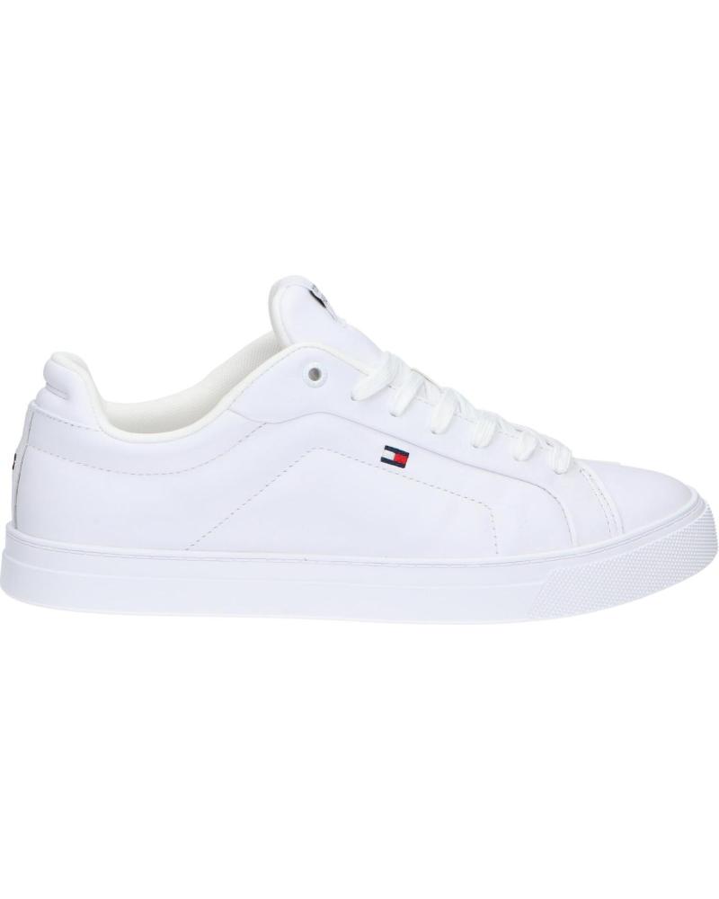 Man Trainers TOMMY HILFIGER FM0FM05317 ICON COURT LTH FLAG ESS YBS WHITE