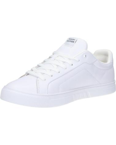 Man Trainers TOMMY HILFIGER FM0FM05317 ICON COURT LTH FLAG ESS YBS WHITE