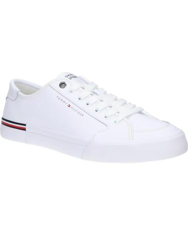 Man Trainers TOMMY HILFIGER FM0FM05399 CORE CORPORATE VULE LEATHER YBS WHITE
