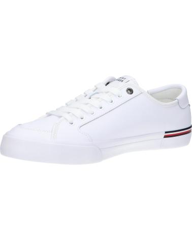 Man Trainers TOMMY HILFIGER FM0FM05399 CORE CORPORATE VULE LEATHER YBS WHITE