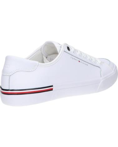 Man Trainers TOMMY HILFIGER FM0FM05399 CORE CORPORATE VULE LEATHER YBS WHITE