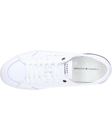 Man Trainers TOMMY HILFIGER FM0FM05399 CORE CORPORATE VULE LEATHER YBS WHITE